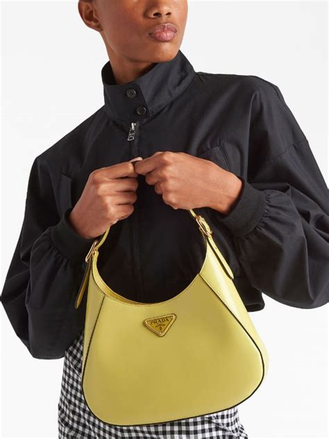 prada calf leather shoulder bag review|prada padded nylon shoulder bag.